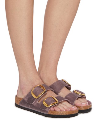 Figure View - Click To Enlarge - BIRKENSTOCK - Arizona Big Buckle Suede Sandals