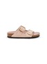 Main View - Click To Enlarge - BIRKENSTOCK - Arizona Big Buckle High Shine Leather Sandals