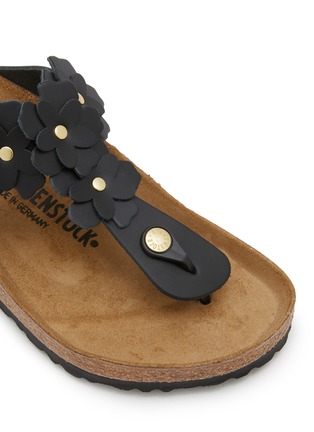 Detail View - Click To Enlarge - BIRKENSTOCK - Gizeh Flower Appliqué Leather Sandals