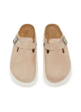 Detail View - Click To Enlarge - BIRKENSTOCK - Boston Chunky Suede Flatform Mules