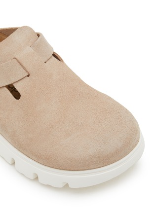 Detail View - Click To Enlarge - BIRKENSTOCK - Boston Chunky Suede Flatform Mules