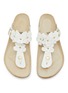 Detail View - Click To Enlarge - BIRKENSTOCK - Gizeh Flower Appliqué Leather Sandals