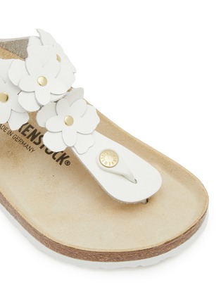 Detail View - Click To Enlarge - BIRKENSTOCK - Gizeh Flower Appliqué Leather Sandals