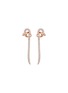 Main View - Click To Enlarge - YICI ZHAO ART & JEWELS - Y Knot Diamond 18K Rose Gold Drop Earrings