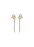 Main View - Click To Enlarge - YICI ZHAO ART & JEWELS - Y Knot Diamond 18K Gold Platinum Drop Earrings