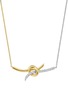 Main View - Click To Enlarge - YICI ZHAO ART & JEWELS - Y Knot Diamond 18K Rose Gold Platinum Pendant Necklace