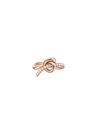 Main View - Click To Enlarge - YICI ZHAO ART & JEWELS - Y Knot Diamond 18K Rose Gold Ring — HK 13