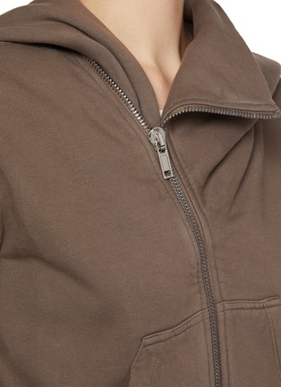 Detail View - Click To Enlarge - RICK OWENS DRKSHDW - Asymmetrical Cotton Mountain Hoodie