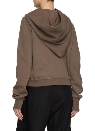 Back View - Click To Enlarge - RICK OWENS DRKSHDW - Asymmetrical Cotton Mountain Hoodie