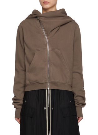 Main View - Click To Enlarge - RICK OWENS DRKSHDW - Asymmetrical Cotton Mountain Hoodie