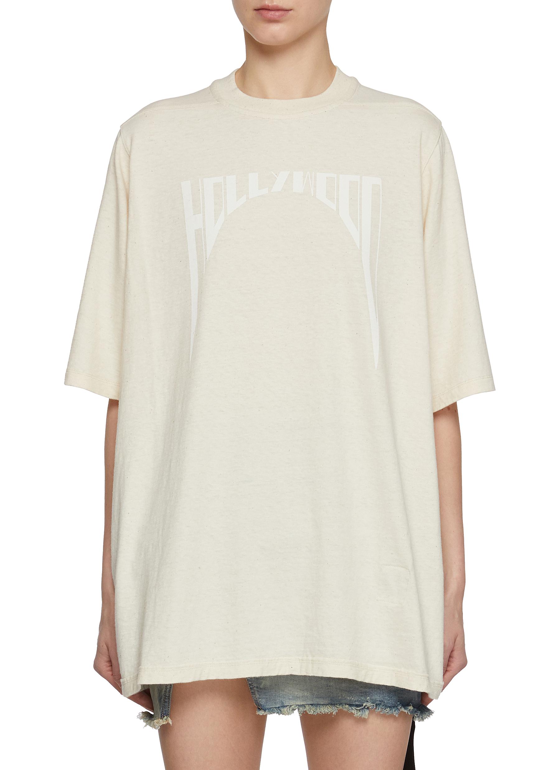 【関税込み】Rick Owens グレー Hollywood  Tシャツ Gray Hollywood Tommy T-shirt by Rick Owens DRKSHDW on Sale