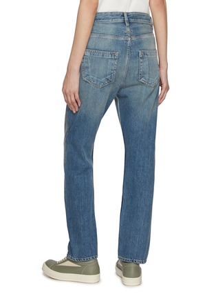 Back View - Click To Enlarge - RICK OWENS DRKSHDW - VDD Twisted Seam Cropped Tapered Leg Jeans