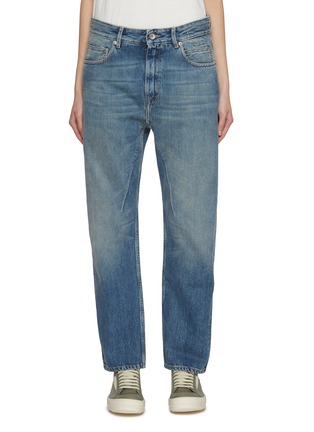 Main View - Click To Enlarge - RICK OWENS DRKSHDW - VDD Twisted Seam Cropped Tapered Leg Jeans