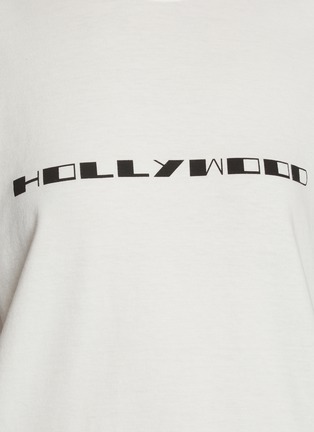  - RICK OWENS DRKSHDW - Small Level Slogan Print Cotton T-Shirt