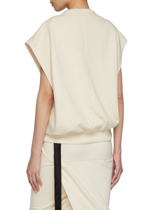 Back View - Click To Enlarge - RICK OWENS DRKSHDW - Tatlin Sweat Cap Sleeve Cotton Top