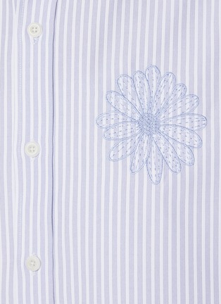  - MARDI MERCREDI - Floral Appliqué Striped Shirt