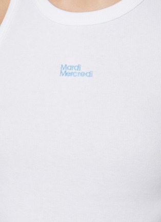  - MARDI MERCREDI - Embroidered Logo Cotton Racer Tank Top