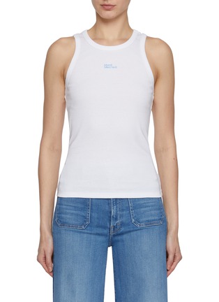 Main View - Click To Enlarge - MARDI MERCREDI - Embroidered Logo Cotton Racer Tank Top