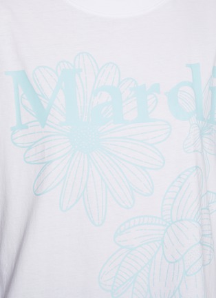  - MARDI MERCREDI - Triple Flower Cotton T-Shirt