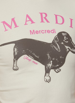  - MARDI MERCREDI - Ddanji Graphic Print Cropped Cotton Blend T-Shirt