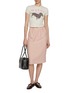 Figure View - Click To Enlarge - MARDI MERCREDI - Ddanji Graphic Print Cropped Cotton Blend T-Shirt