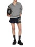 Figure View - Click To Enlarge - MARDI MERCREDI - Stitched Flower Cotton Sweat Shorts