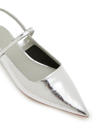 Detail View - Click To Enlarge - EQUIL - Glasgow Single Band Metallic Leather Slingback Flats