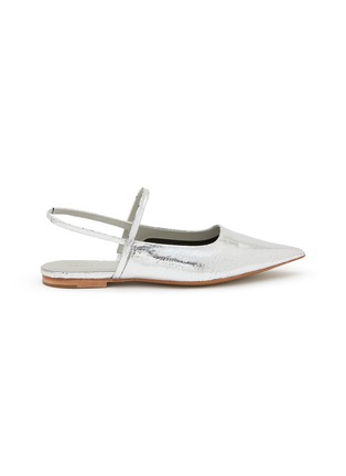 Main View - Click To Enlarge - EQUIL - Glasgow Single Band Metallic Leather Slingback Flats