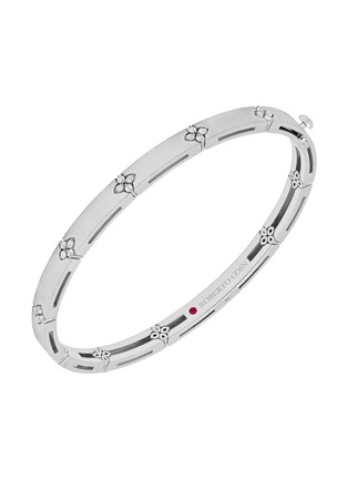 Main View - Click To Enlarge - ROBERTO COIN - Love in Verona 18K White Gold Diamond Ruby Bangle — 48*58