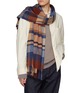 Figure View - Click To Enlarge - JOHNSTONS OF ELGIN - Block Check Cashmere Scarf