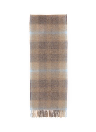 Main View - Click To Enlarge - JOHNSTONS OF ELGIN - Blurred Check Cashmere Silk Scarf