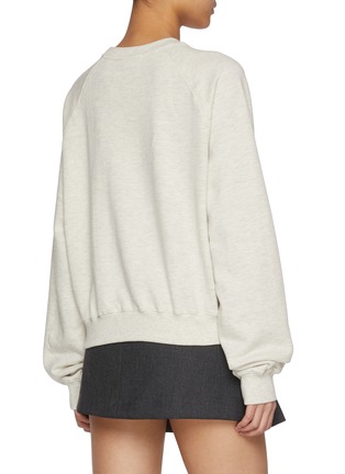 Back View - Click To Enlarge - MARDI MERCREDI - Swing The Tail Ddanji Pearl Necklace Raglan Cotton Sweatshirt