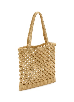 Detail View - Click To Enlarge - PRADA - Natural Crochet Raffia Tote Bag