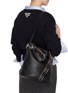 Figure View - Click To Enlarge - PRADA - Studded Belted Leather Bucket Bag
