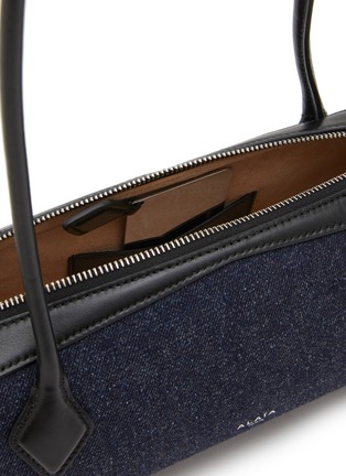 Detail View - Click To Enlarge - ALAÏA - Medium Le Teckel Denim Leather Shoulder Bag