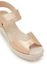 Detail View - Click To Enlarge - PEDRO GARCÍA - Fama 70 Leather Wedge Sandals