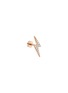 Main View - Click To Enlarge - MARIA TASH - Lightning Bolt Diamond 18K Rose Gold Threaded Single Stud Earring