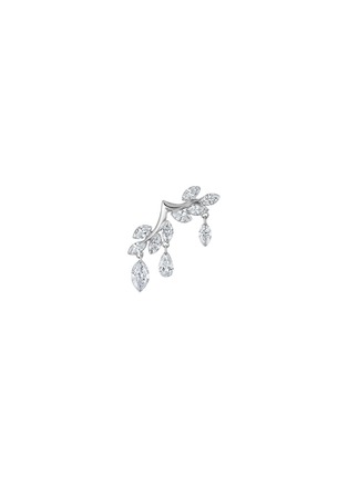 Main View - Click To Enlarge - MARIA TASH - Invisible Set Hearts & Arrows Ideal Cut Diamond 18K Gold Threaded Single Stud Earring