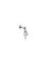 Main View - Click To Enlarge - MARIA TASH - Plume Floating Diamond 18K White Gold Threaded Charm Single Earring