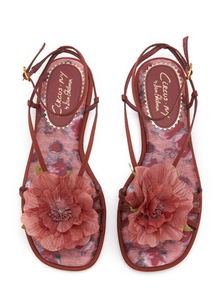 Detail View - Click To Enlarge - CIRCUS BY SAM EDELMAN - Olana Floral Satin Strappy Sandals