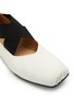 Detail View - Click To Enlarge - UMA WANG - Crisscross Elastic Band Leather Ballerina Flats