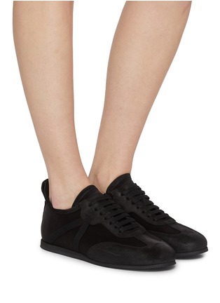 Figure View - Click To Enlarge - ANN DEMEULEMEESTER - Siru Satin Suede Low Top Women's Sneakers