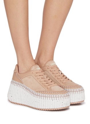 Figure View - Click To Enlarge - CHLOÉ - Nama Suede Women's Platform Sneakers