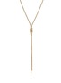 Detail View - Click To Enlarge - JOHN HARDY - Love Knot 14K Gold Diamond Pavé Chain Y Necklace — Size 18-20