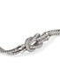 Detail View - Click To Enlarge - JOHN HARDY - Love Knot Silver Diamond Pavé Chain Double Row Lobster Clasp  Bracelet — Size US