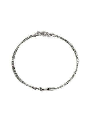  - JOHN HARDY - Love Knot Silver Diamond Pavé Chain Double Row Lobster Clasp  Bracelet — Size US