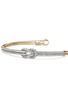  - JOHN HARDY - Love Knot 14K Gold Diamond Pavé Chain Double Row Lobster Clasp Bracelet — Size US