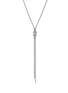 Main View - Click To Enlarge - JOHN HARDY - Love Knot Silver Diamond Pavé Chain Y Necklace — Size 18-20