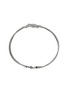  - JOHN HARDY - Love Knit Silver Diamond Pavé Chain Double Row Lobster Clasp Bracelet— Size UM