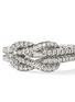  - JOHN HARDY - Love Knit Silver Diamond Pavé Ring — Size 7